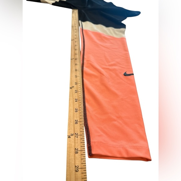 Nike Power Victory Leggings Size Large Black White Coral Pink High Waist - Picture 10 of 10